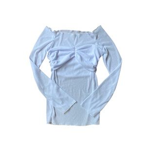 white off the shoulder top